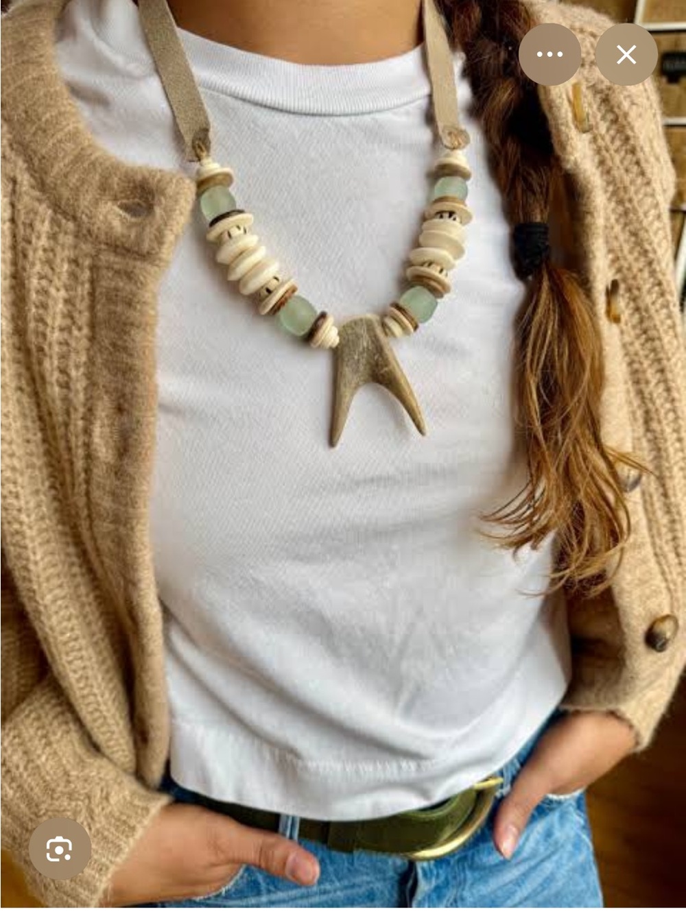 Twine & Twig Antler Necklace